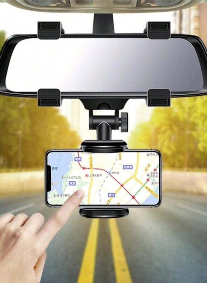 حامل مرآة الرؤية الخلفية للسيارة باللون الأسود - Image 3