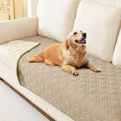 hyha Waterproof Dog Bed Blanket Soft Pet Blankets Waterproof Couch Cover for Dogs Reversible Sofa Covers Washable for Furniture 30x70 Inch TaupeBeige - Image 1
