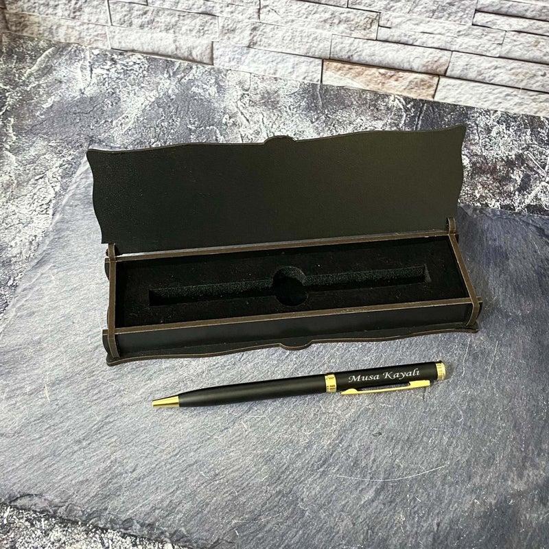 Sanat Hediyelik Art Gift Special Metal Ballpoint Pen Named for Teachers' Day + Wooden Box / Teacher / Gift / November 24  - Image 2