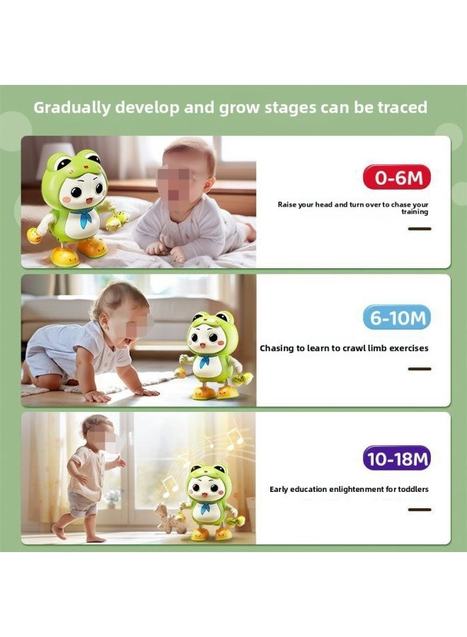 Head Up To Practice Baby Toys To One Month Old, One Year Old, Chasing Vision Training, Baby Coax Baby Artifact Generation-Color:Frog Dancing Robot (3 Songs)-Specifications:Charging Set - Image 3