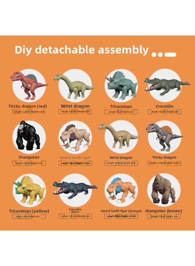 Egg Baole Dinosaur Guess Go Gacha Blind Box Toy Animal Model DIY Assembled Funny Egg For Children-Color:Individual Dinosaur Gashapon Machine Box (without Gashapon)-Specifications:Official Standard