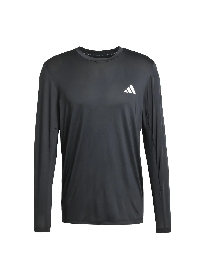 adidas Adidas Tr-Es Stre Ls T Black T-Shirt (Long Sleeve) T-Shirts For Men