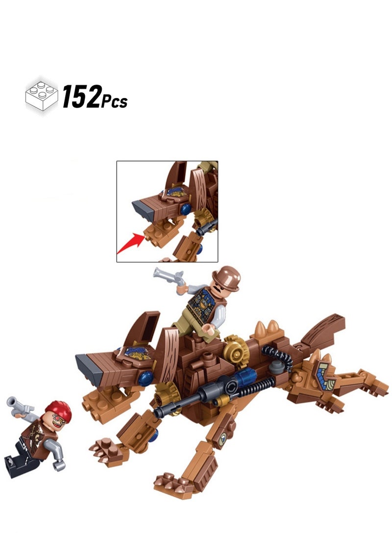 152pcs Steampunk Dog Model Set Building Blocks Creative Diy Assembling Building Assembly Toys Children Adult Home Decorations  - Image 1