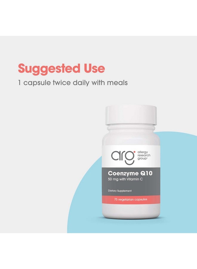 Allergy Research Group Coenzyme Q10 Supplement - with Vitamin C, Heart Health, CoQ10 50mg, Ubiquinol, Antioxidant, Vegetarian Capsules - 75 Count - Image 4