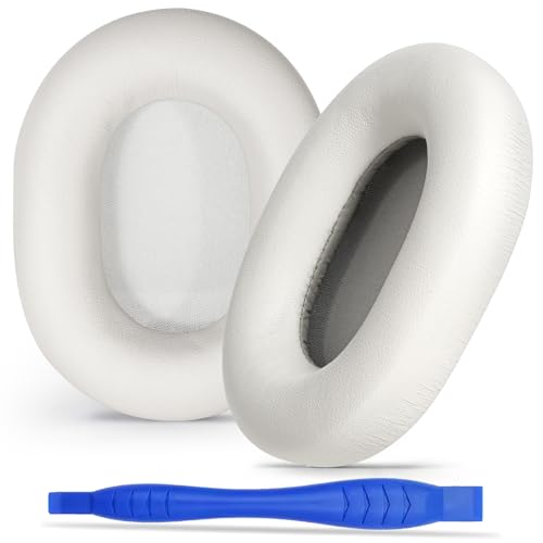 Aurivor Replacement Ear Pads Cushions for Sony XM5 Noise Canceling Headphones Premium WH1000XM5 Earpads Covers with Soft Protein Leather Optimized Memory Foam Silver - Image 1