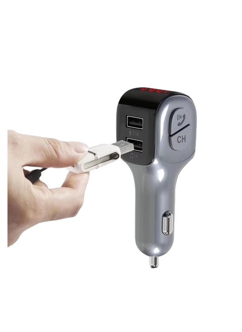 Wireless Car Fm Transmitter Blue tooth Handsfree Car Kit Mp3 Player With Dual Usb Charger