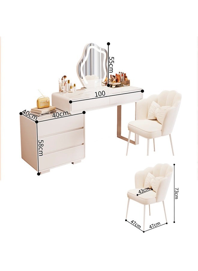 Elegant and Efficient Smart Dressing Table for Contemporary Living Spaces with LED Mirror