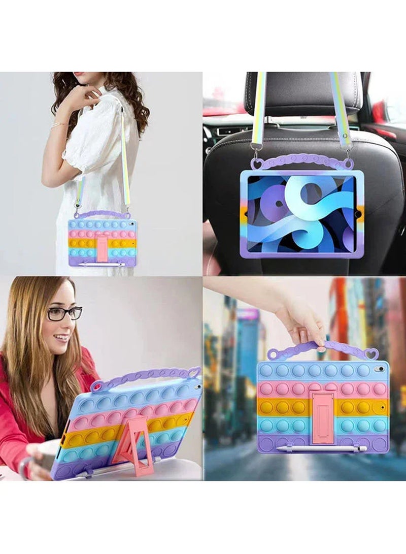 Rock Pow Case For iPad (A16) 11th 11 inch 2025 Gen iPad 11 Case/Case For iPad 10th Gen Case 2022 iPad 10 Case with Kickstand Silicone Fidget Bubble Case for Girls Kids Cute Pop Protective Holder Tablet Cover for 11" iPad 11th 2025/10.9"iPad 10th Gen 2022 - Image 3