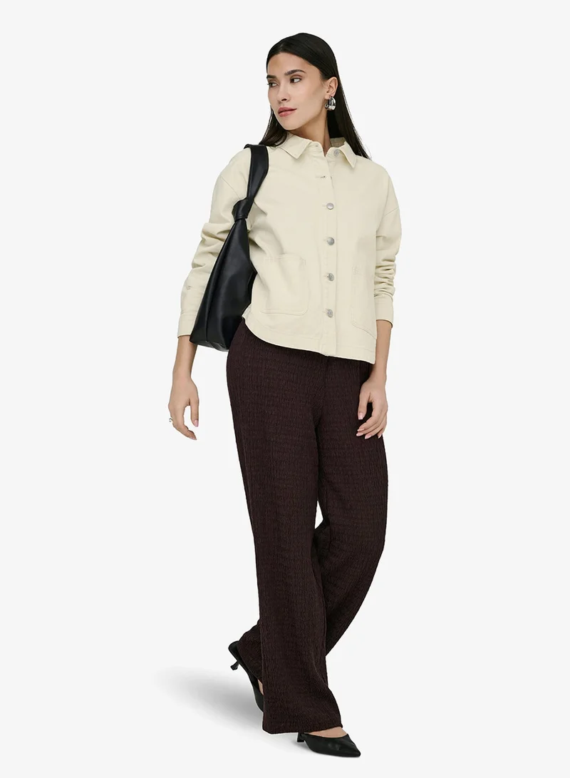 Only  Onllara Long Sleeve Denim Shacket for Women | Best Price UAE