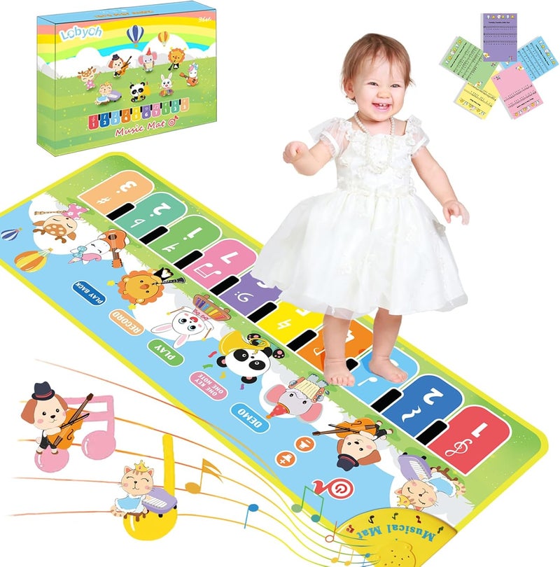 Baby Music Mat, Piano Mat with 8 Musical Instruments, Keyboard Children's Dance Mat, Toy Gift for Toddlers, Boys, Girls - Image 1