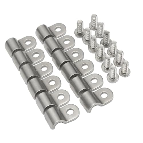 EASYBERG 3/16" Stainless Steel Brake Line Clamp with Screw Street Rod Custom Dune Buggy （24pc） - Image 1