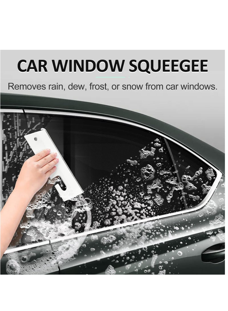 Beauenty Kitchen Squeegee, Car Windows Squeegee, Small Squeegee for Shower Glass Doors, Car Windows, Washstand, Kitchen Countertop, Sink, etc. (2PCS, White  Gray) - Image 4