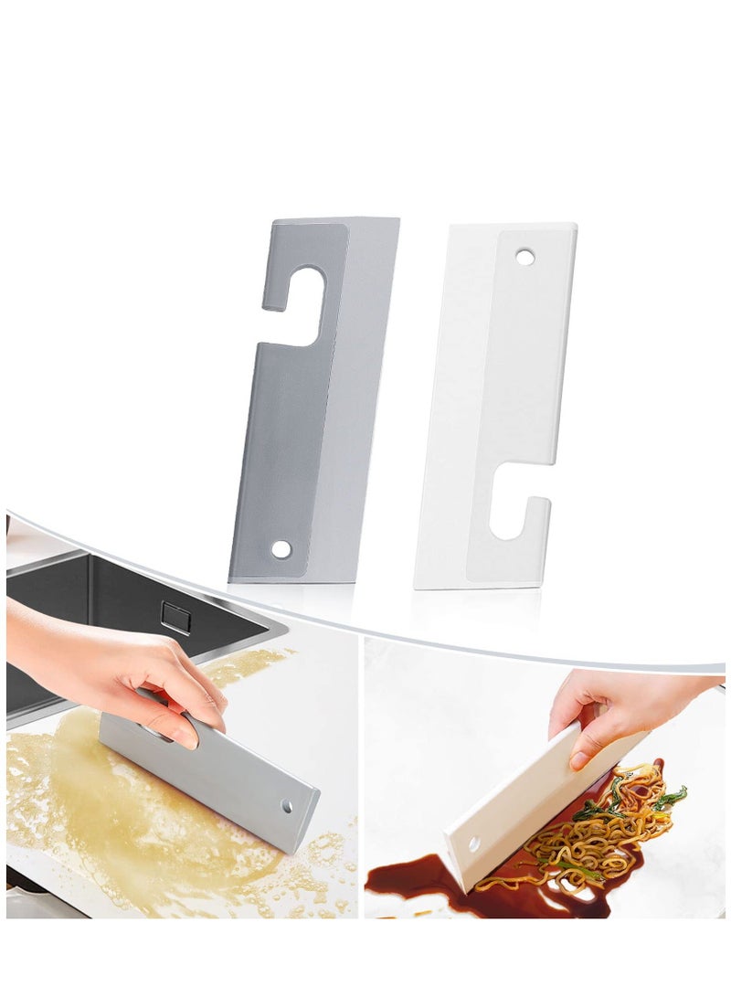 Beauenty Kitchen Squeegee, Car Windows Squeegee, Small Squeegee for Shower Glass Doors, Car Windows, Washstand, Kitchen Countertop, Sink, etc. (2PCS, White  Gray) - Image 1
