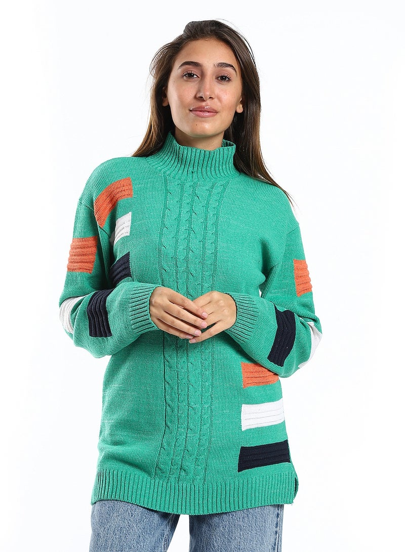 Caesar Wool women Pullover With Multi Design - Image 1