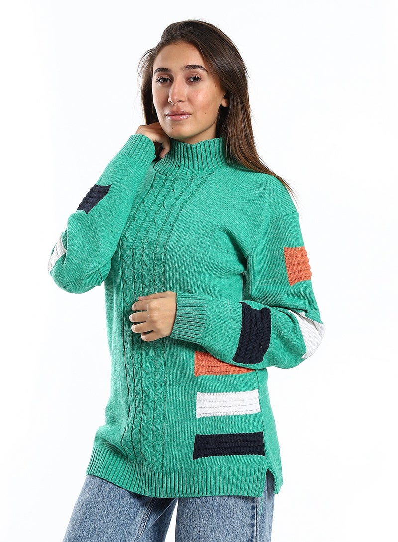 Caesar Wool women Pullover With Multi Design - Image 2