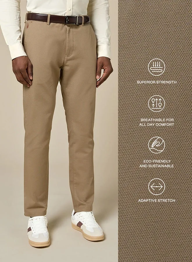 MANNERISM  The Khaki Form Stretch Twill Chinos Slim Fit for Men | Best Price UAE
