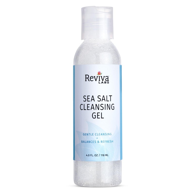 Reviva Labs Sea Salt Face Wash 4 fl oz â€“ Gentle Facial Cleanser with Mineral-Rich Sea Salt for Balanced, Hydrated, & Refreshed Skin â€“ Cleansing Gel for All Skin Types, Including Sensitive Skin - Image 1