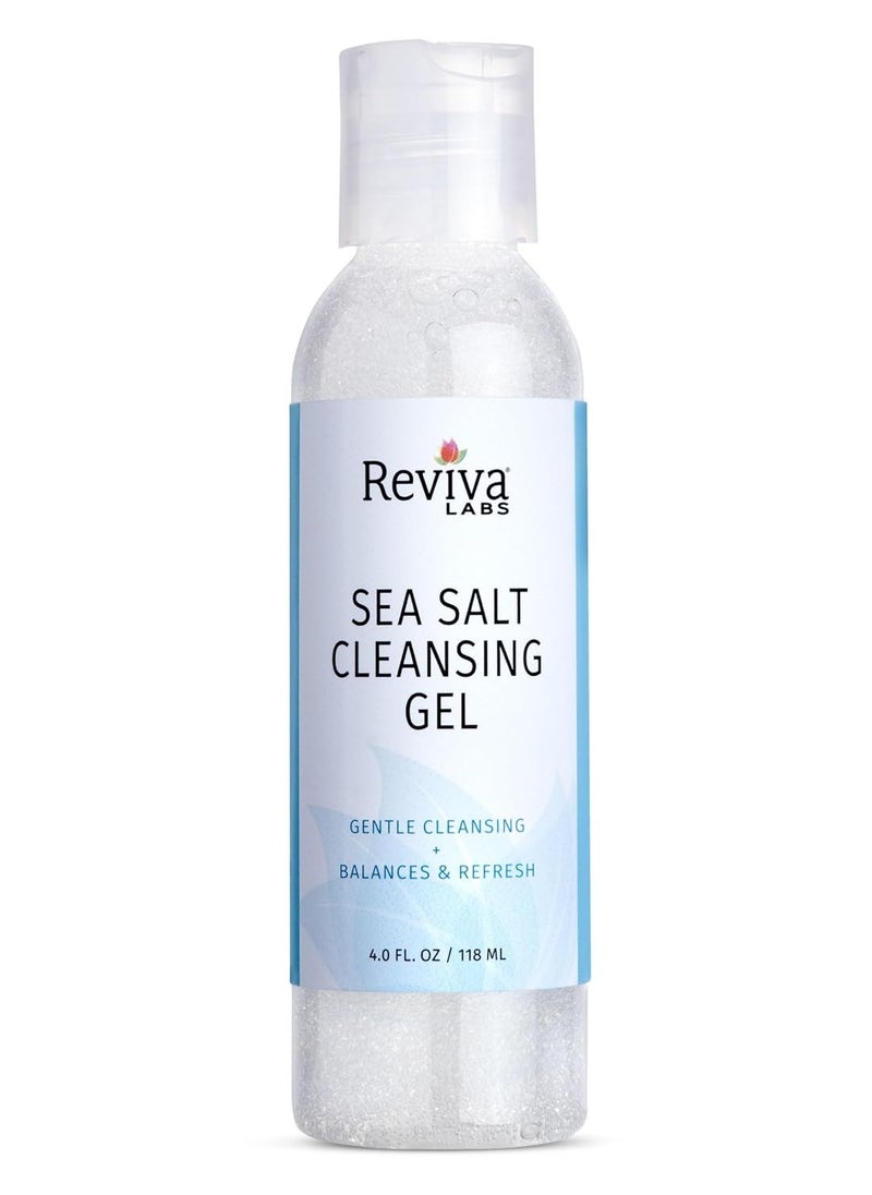 Reviva Labs Reviva Labs Sea Salt Face Wash 4 fl oz – Gentle Facial Cleanser with Mineral-Rich Sea Salt for Balanced, Hydrated, & Refreshed Skin – Cleansing Gel for All Skin Types, Including Sensitive Skin  - Image 1