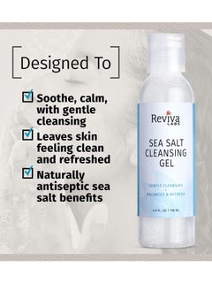 Reviva Labs Reviva Labs Sea Salt Face Wash 4 fl oz – Gentle Facial Cleanser with Mineral-Rich Sea Salt for Balanced, Hydrated, & Refreshed Skin – Cleansing Gel for All Skin Types, Including Sensitive Skin  - Image 3