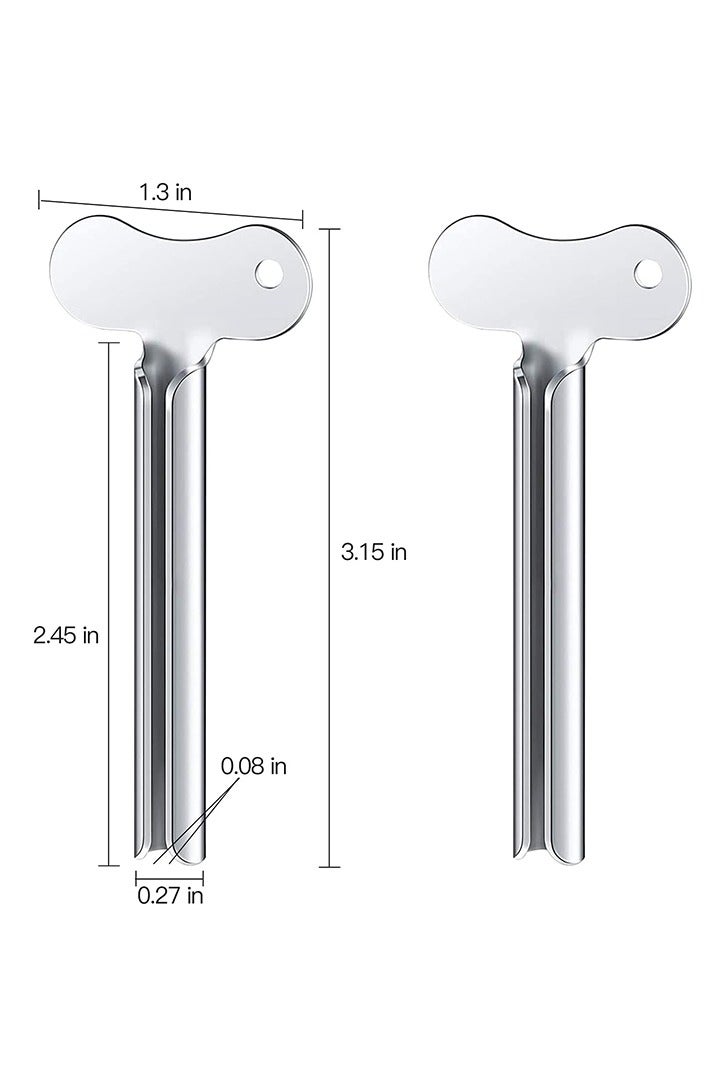 Toothpaste Squeezer, 6pcs Metal Tube Squeezer Key Stainless Steel Toothpaste Roller Tube Wringer for Paint, Cream, Cosmetic and Hair Dye - Image 2