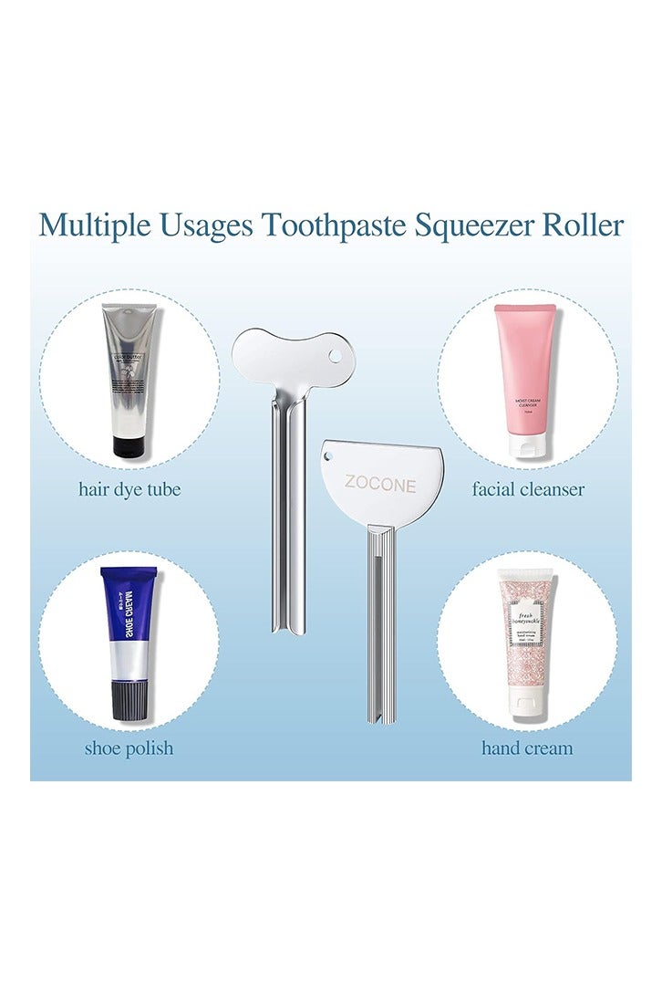 Toothpaste Squeezer, 6pcs Metal Tube Squeezer Key Stainless Steel Toothpaste Roller Tube Wringer for Paint, Cream, Cosmetic and Hair Dye - Image 5