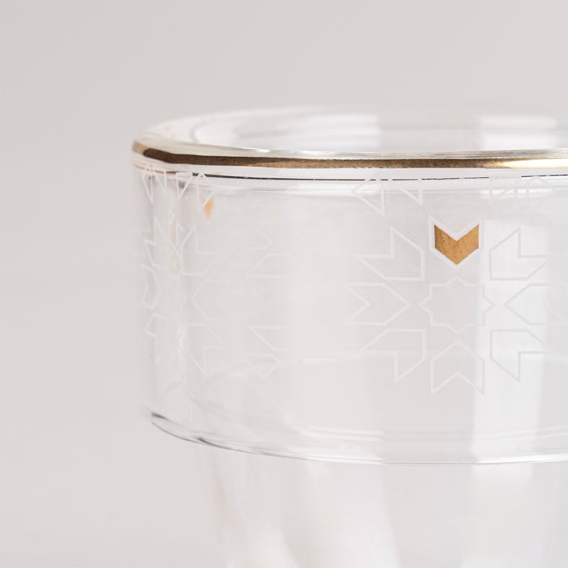 Dallaty white glass Saudi coffee cups set 6 pcs - Image 4