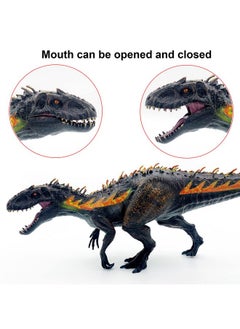 Sienon Large Dinosaur Toy Tyrannosaurs Rex 13.4” Realistic Dinosaur Toy Figure Drex Model Plastic Handpainted Dinosaur Figurines Educational Dinosaur Action Figure For Dinosaur Party Cake Topper (Fire)  - Image 3