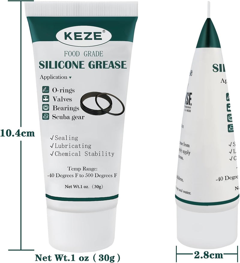 KEZE Waterproof Water Grade Silicone Lubricant Grease for Valve Sealant Faucet O Rings 1oz 1 Pack Solid anti-deform - Image 2