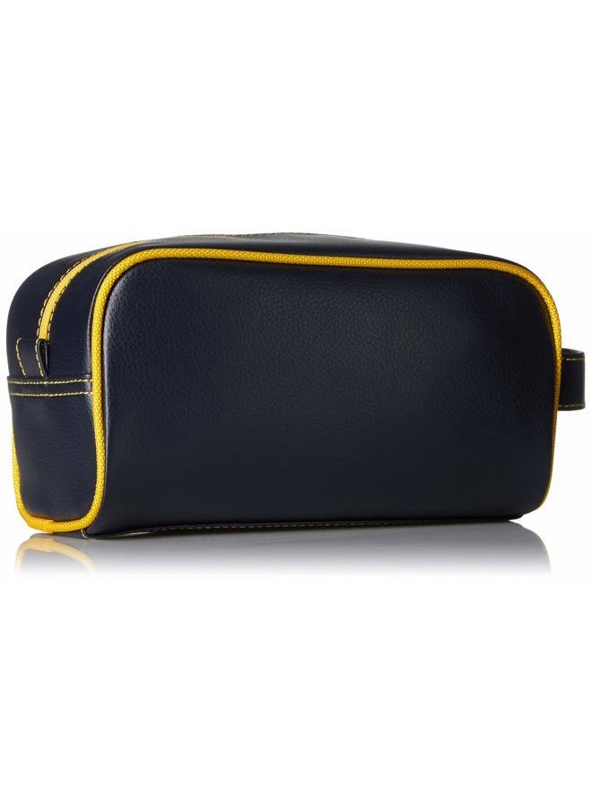 NAUTICA Men's Top Zip Travel Kit Toiletry Bag Organizer, Yellow, One Size  - Image 2