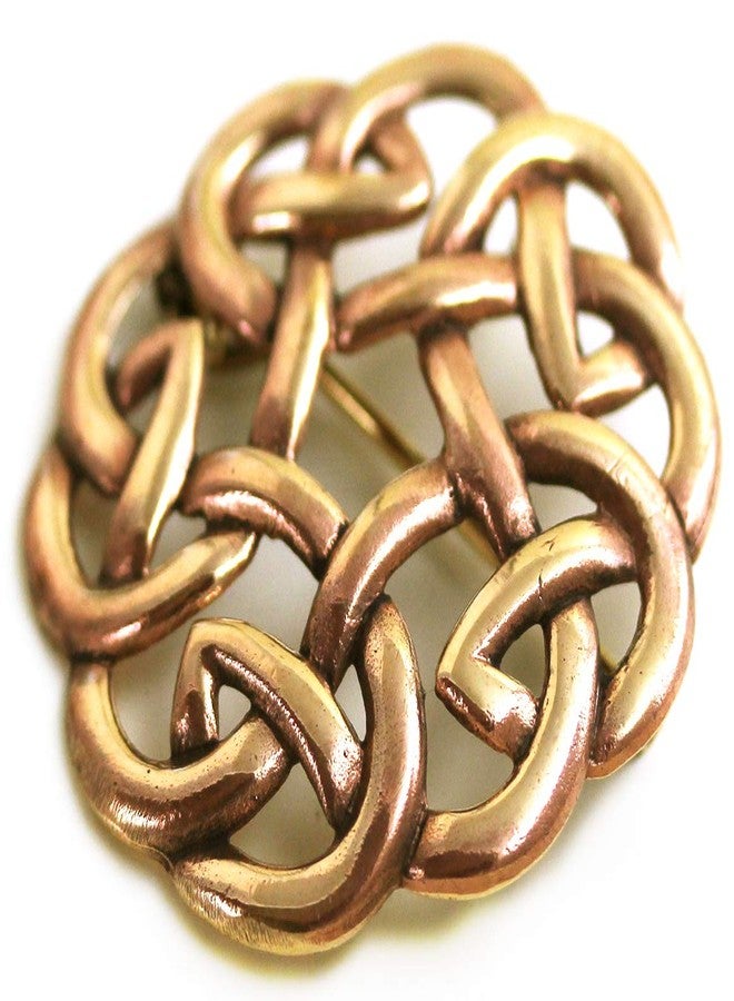 LynnAround Bronze Gold Filigree Brooches, Clothes Fasteners - Cloak, Shawl, Scarf Pin, Celtic Irish Norse Vintage Jewelry (1.96) - Image 2