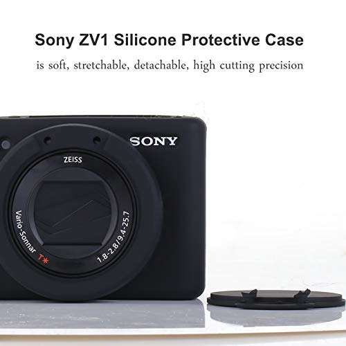 Yisau Camera Case for Sony ZV-1, ZV1 Camera Case Digital Camera Anti-Scratch Slim Fit Soft DSLR Camera Sleeve with ZV1 Screen Protector for Sony ZV-1 (Black) - Image 3