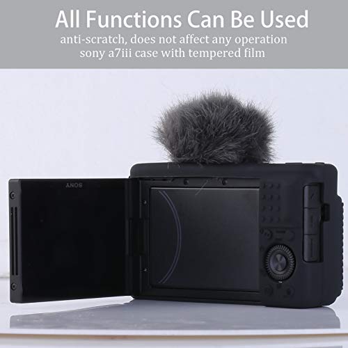 Yisau Camera Case for Sony ZV-1, ZV1 Camera Case Digital Camera Anti-Scratch Slim Fit Soft DSLR Camera Sleeve with ZV1 Screen Protector for Sony ZV-1 (Black) - Image 2