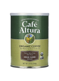 Cafe Altura Cafe Altura, Organic Coffee, House Blend, Ground, Dark Roast, 12 oz (340 g)  - Image 1