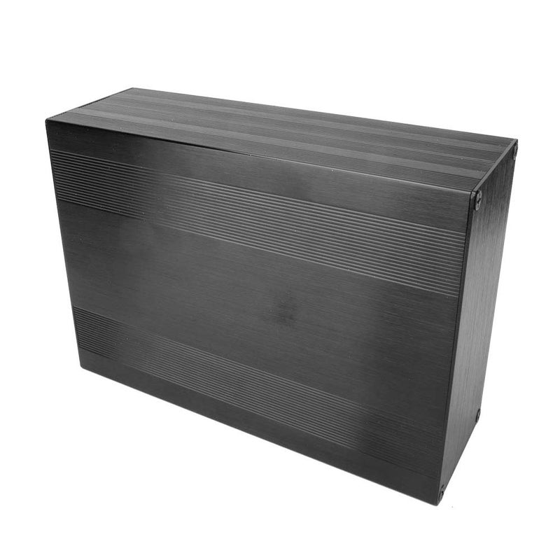 Brushed Black Oxide Aluminum Cooling Case 200mm Long Heat Dissipating Enclosure Box - Image 5