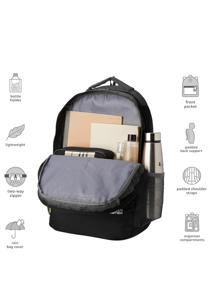 AMERICAN TOURISTER American Tourister Fizz 32L black backpack school bag for travel with organizer bottle compartment water resistant backpack - Image 1