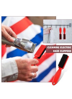 Patelai 12 Pieces Blade Clipper Cleaning Brush Scrub Brush Barber Blade Cleaning Clipper Nylon Brush Tool(Black Red)  - Image 5