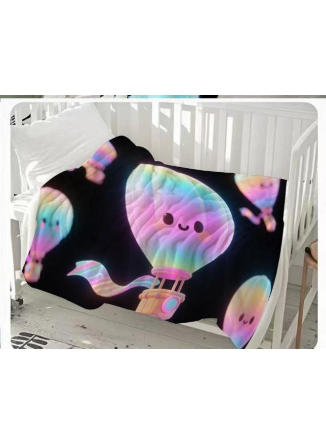 عام بطانية رقيقة من الفانيلا الكرتونية للأطفال أو الطلاب (دافئة ومريحة ومناسبة للنوم والألعاب) 100 سم * 150 سم - 234 - Image 3