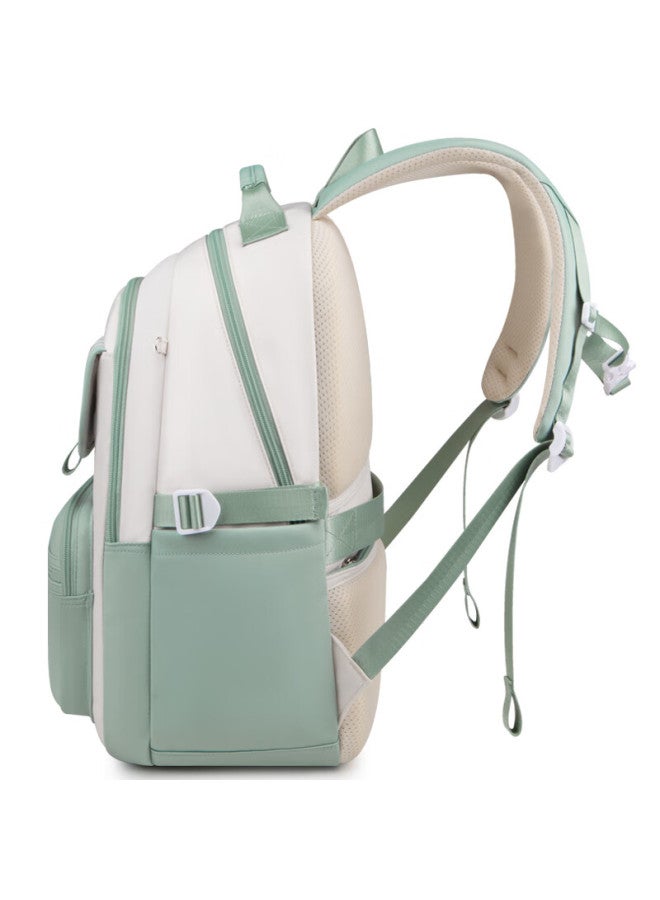 Edison Middle School Student Backpack, Weight-reducing And Spine-protecting Style, Double Shoulder Bag For High School Students, Aesthetically Pleasing Backpack, K062-3 Light Green - Image 4