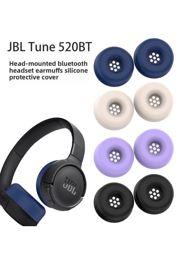 Suitable For JBL Tune 520BT Headset Bluetooth Headset Earmuffs Silicone Protective Cover Dustproof Soft Case Replacement-Color:Black-Model:T25  - Image 2