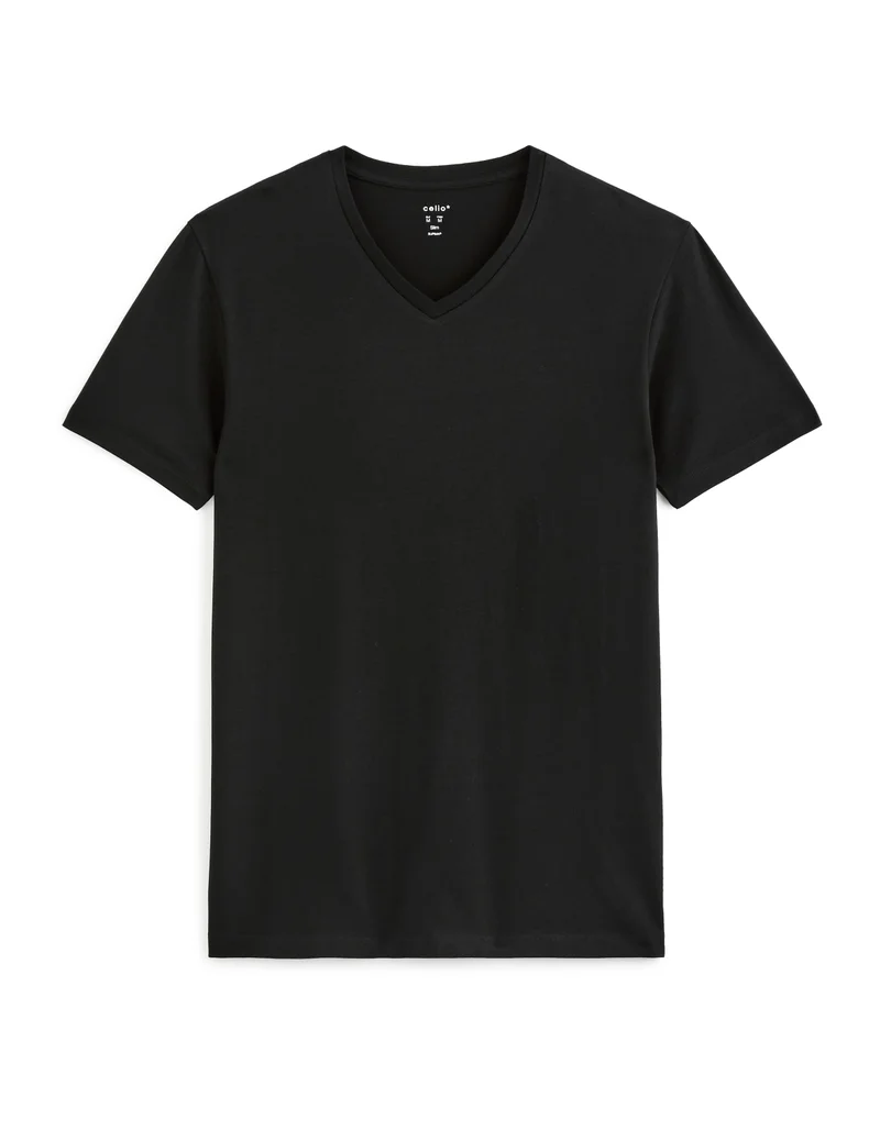 Celio Tebase Black Short Sleeves Tshirt