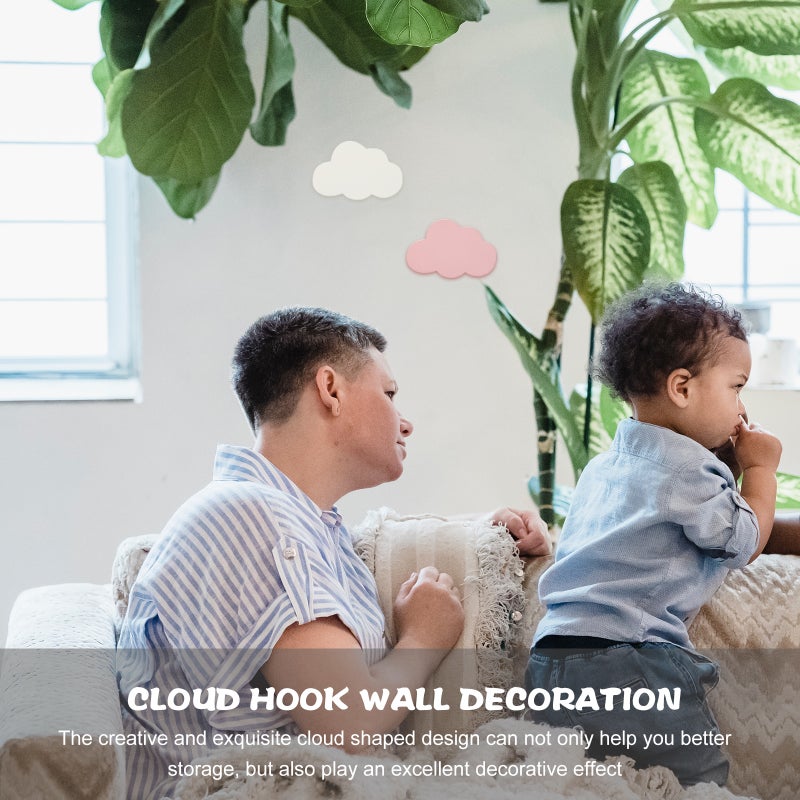 4 PCS Household Cloud Shape Wall Decors Cloud Shaped Hanging Hooks - Image 4