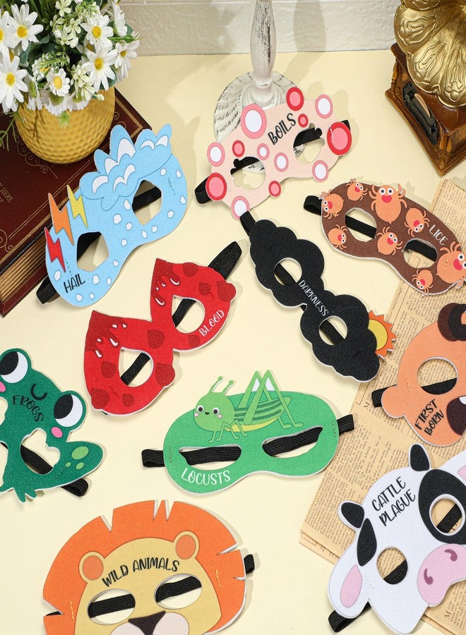 Arrowbash مجموعة أروباش من 30 قناعًا لعيد الفصح، زينة لحفلات عيد الفصح، أقنعة وجه من اللباد، نظارات مرحة للأولاد والبنات، هدايا لحفلات عيد الفصح، إكسسوارات أزياء، 10 أنماط - Image 3