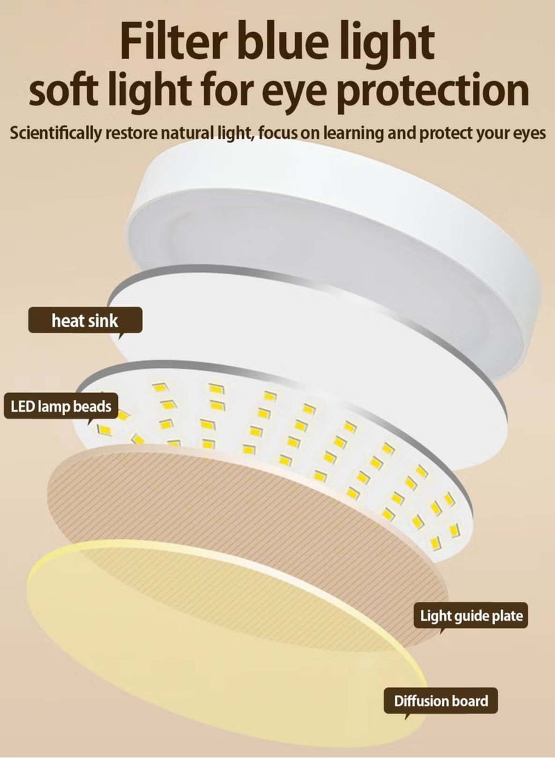 فياكين مصباح طاولة قابل لإعادة الشحن، إضاءة ليلية مرنة مع كلبس - تحكم باللمس بثلاثة أوضاع، توصيل USB-C، مثالي للدراسة والمنزل - Image 5