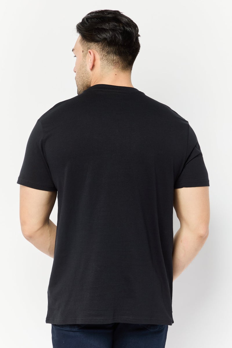 Paul Frank Men Crew Neck Short Sleeve Graphic Print T-Shirt, Black  - Image 3