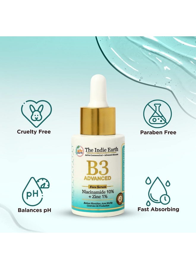 إندي إيرث مصل الوجه B3 Advanced Niacinamide 10% & Zinc 1% | تم اختباره من قبل أطباء الجلدية | مصل الوجه لعلاج علامات حب الشباب والبقع وموازنة الزيوت بالزنك | مصل للبشرة الدهنية والمعرضة لحب الشباب | 30 مل  - Image 5