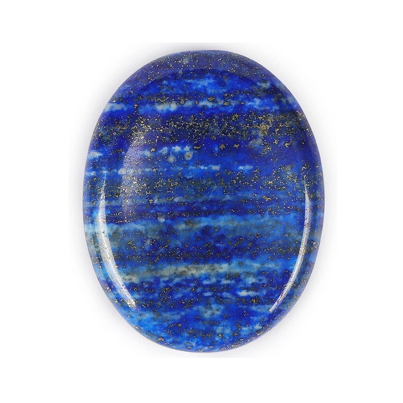 Natural Crystal Oval Worry Stone - White Yellow Crystal Gemstone, Carvable Jade for Gifts