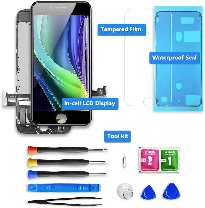 Diykitpl for iPhone 8/SE 2022 3 Generation Screen Replacement,4.7 inch LCD Display Touch Screen Digitizer with Waterproof Seal,Screen Repair Tools Kit, for A2783,A2595,A2785,A2782,A2784 - Image 4