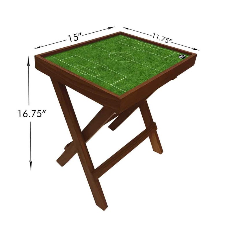 Nutcase Designer Teak Wood Side Table Folding Wooden Bedside Coffee Outdoor Picnic Table Football Field - Image 3