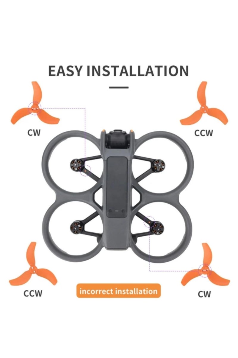 زوج من مراوح Avata 2 - شفرات 3032S - قطع غيار بديلة لطائرة DJI Avata 2 - إكسسوارات ترقية متينة وعالية الأداء - Image 2