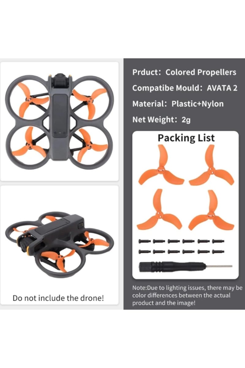 زوج من مراوح Avata 2 - شفرات 3032S - قطع غيار بديلة لطائرة DJI Avata 2 - إكسسوارات ترقية متينة وعالية الأداء - Image 4